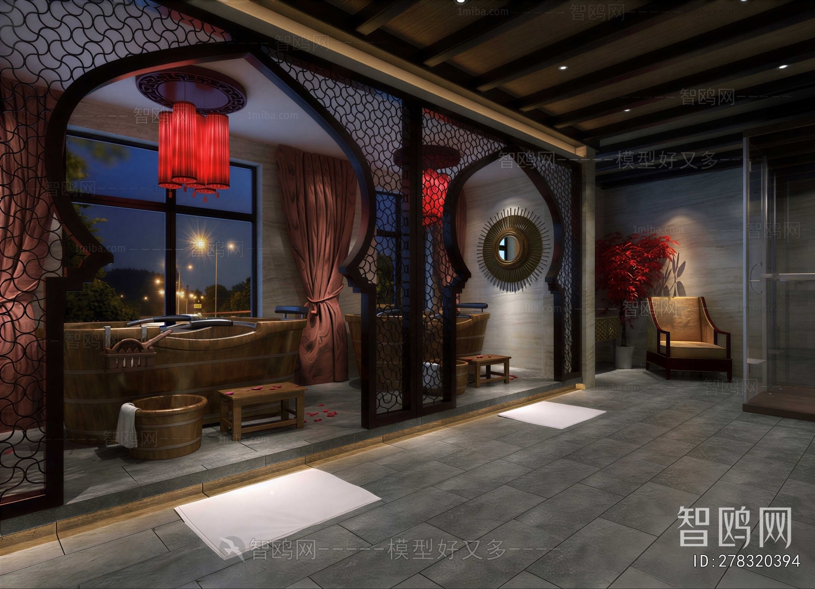 New Chinese Style Beauty/foot Bath Spa/ Bath Center