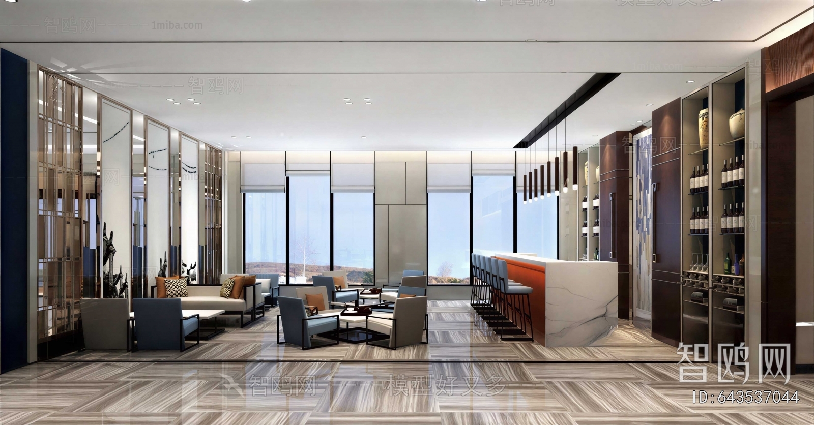 New Chinese Style Reception Room