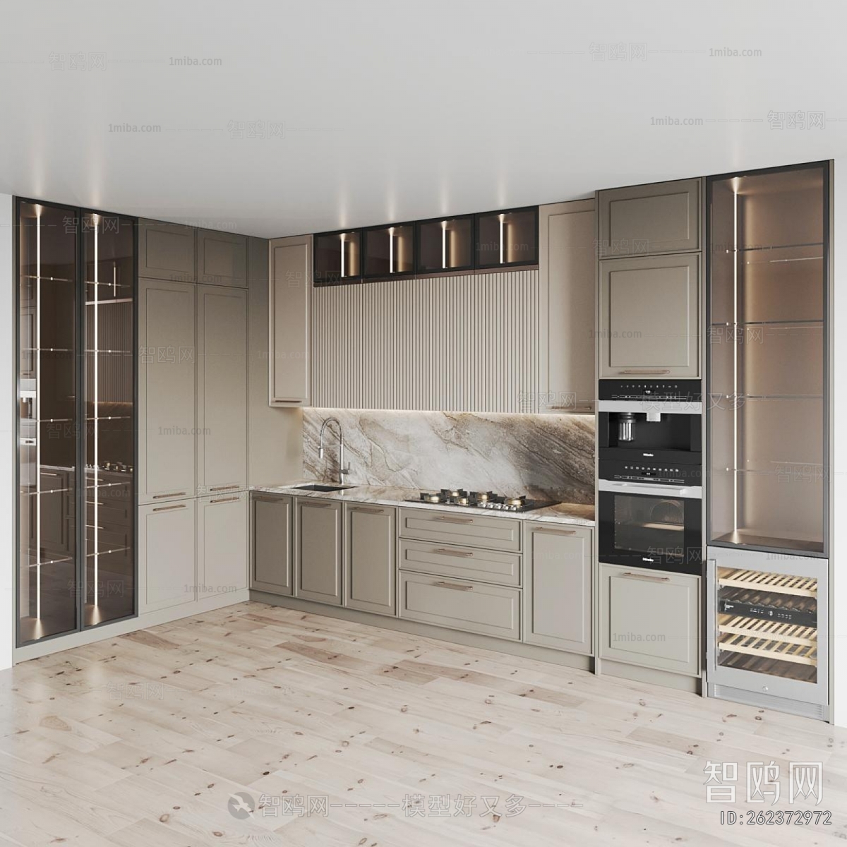 Simple European Style Kitchen Cabinet