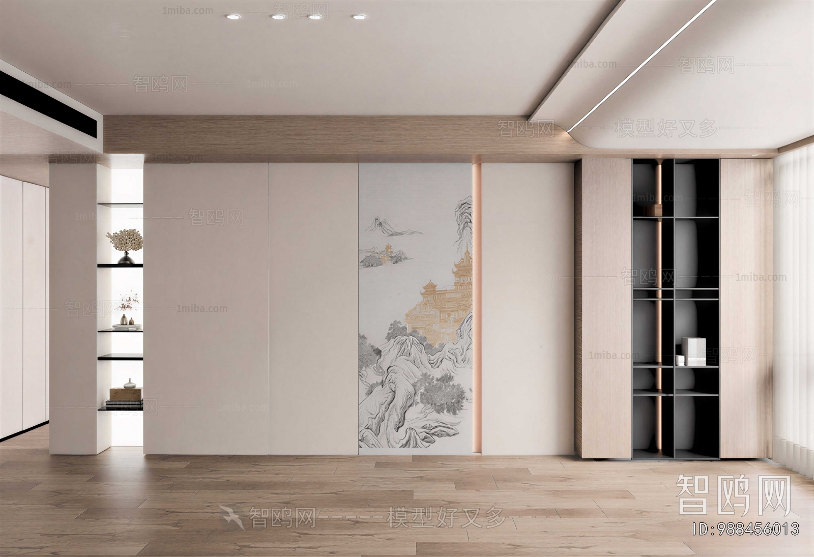 New Chinese Style TV Wall