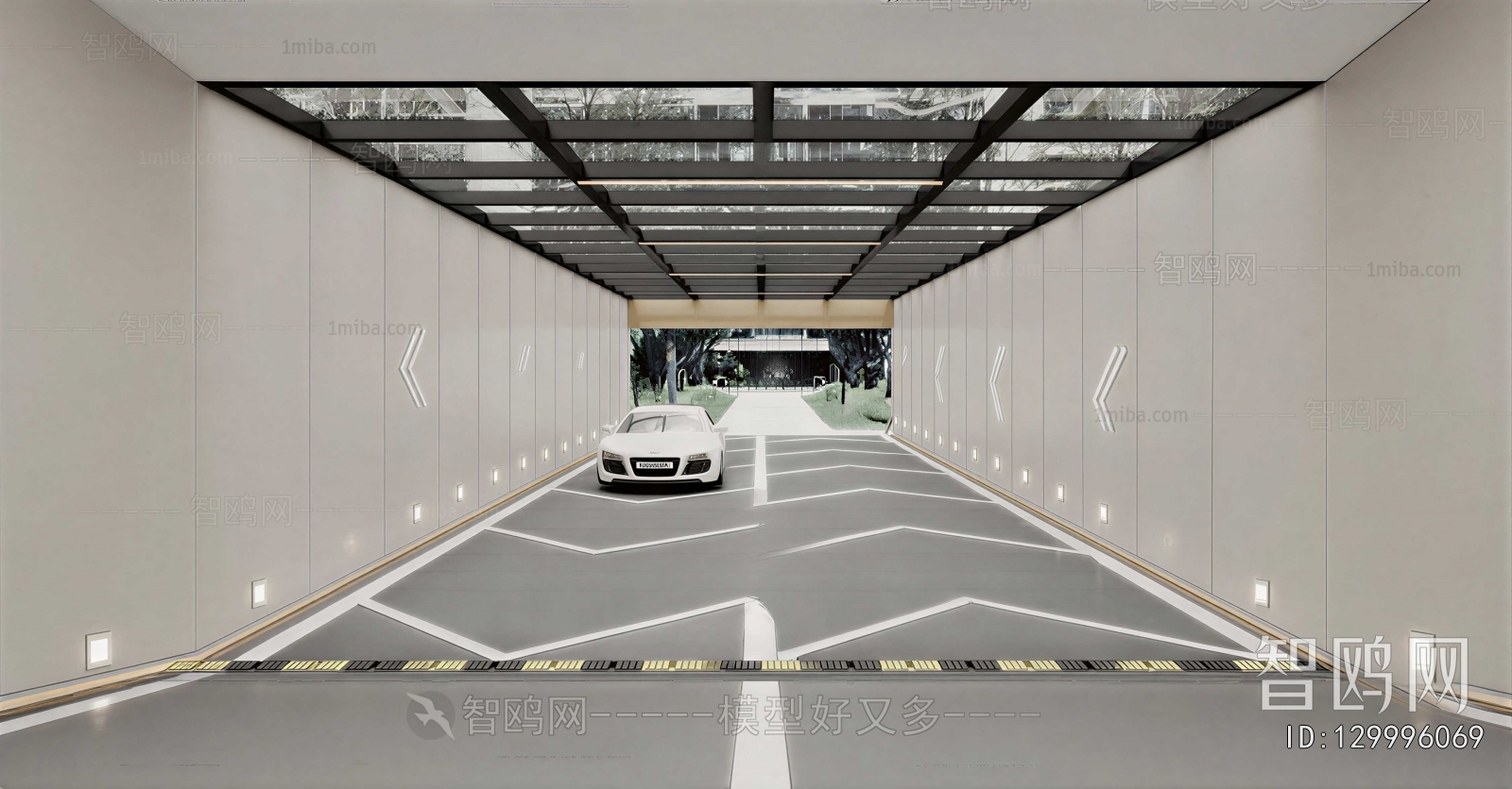 Modern Underground Parking Lot