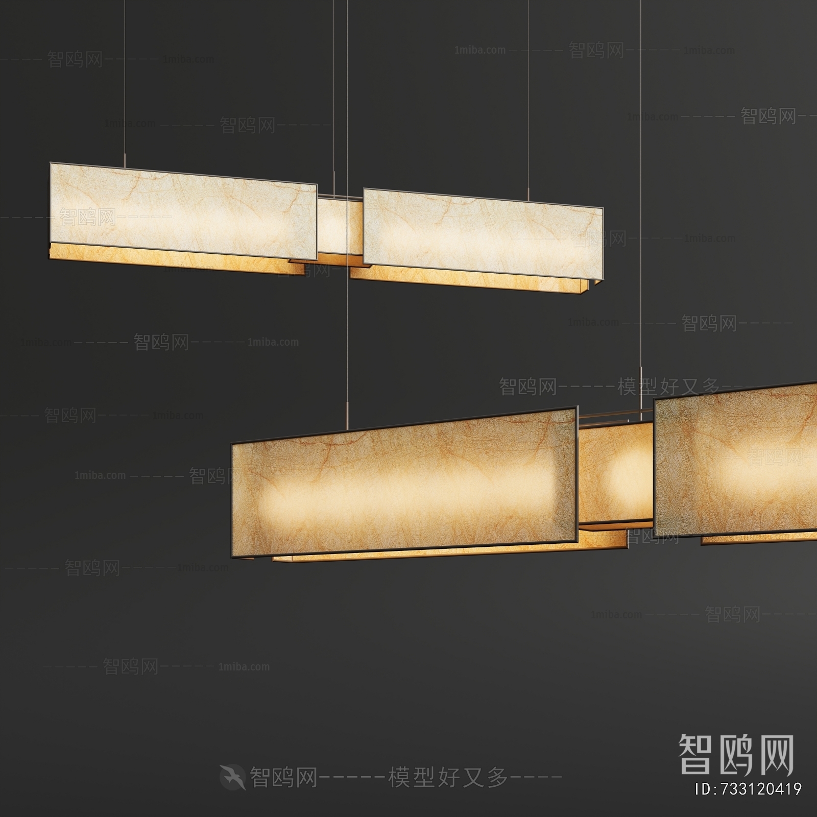 New Chinese Style Long Chandelier