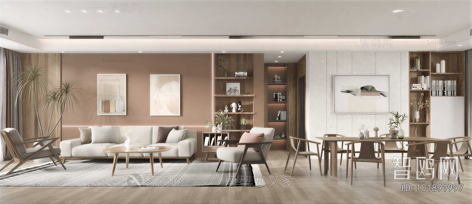 New Chinese Style A Living Room