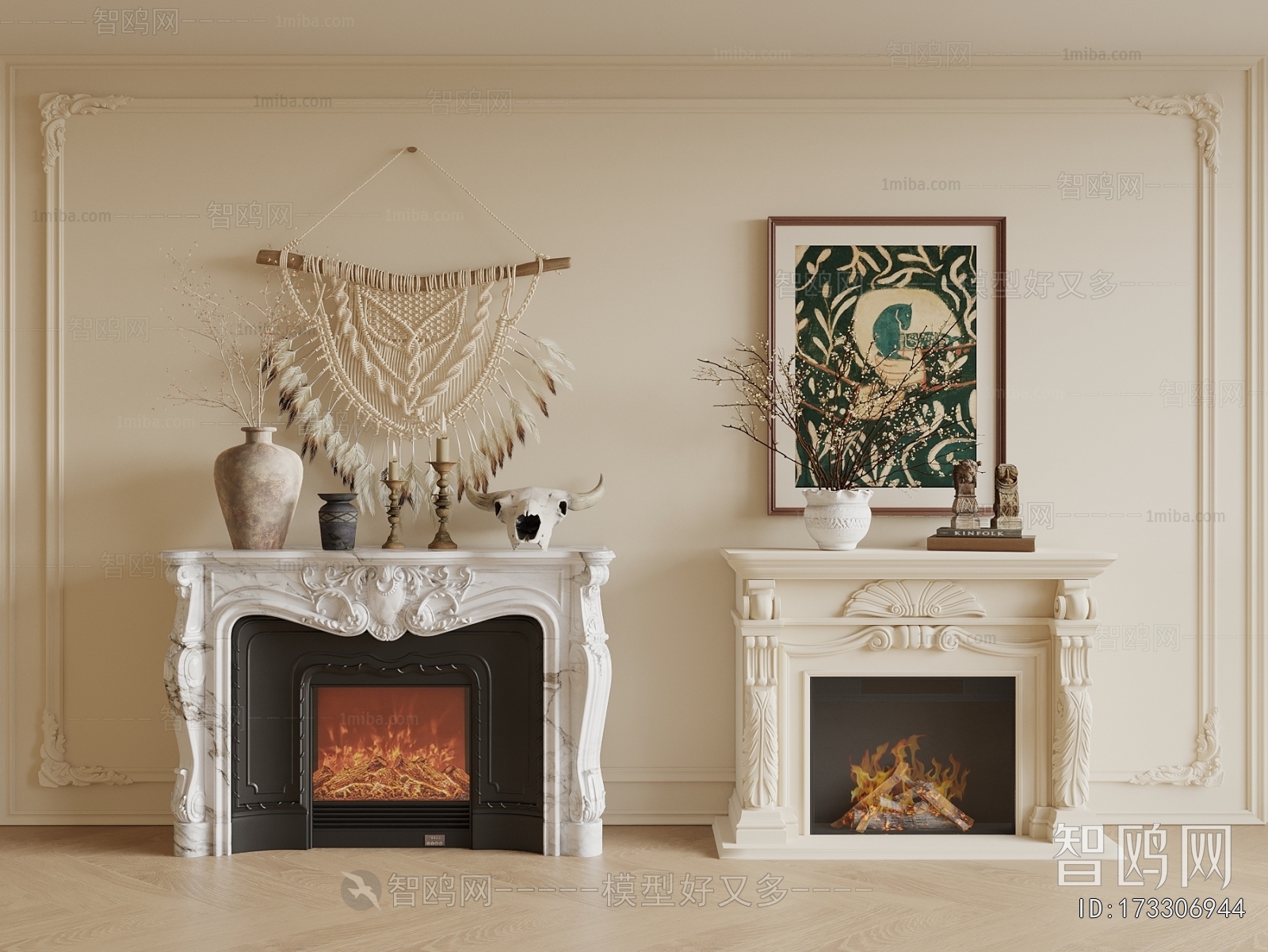French Style Fireplace