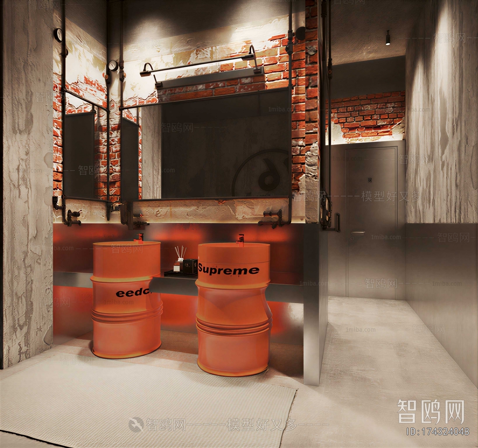 Industrial Style Public Toilet