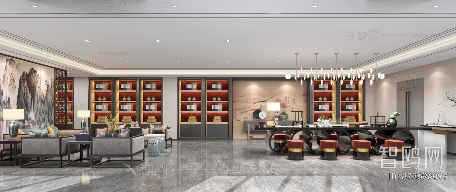 New Chinese Style Reception Room