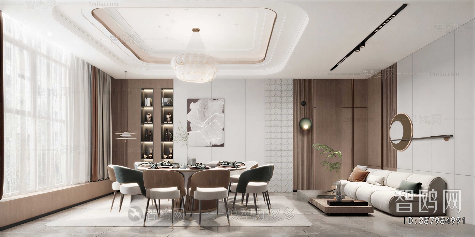 New Chinese Style A Living Room