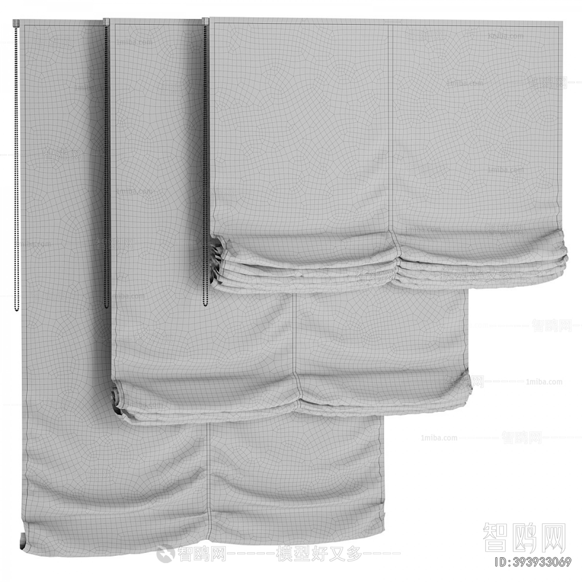 New Chinese Style Roman Curtain
