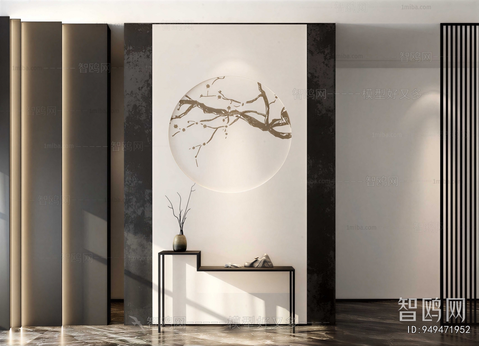 New Chinese Style Entrance Cabinet