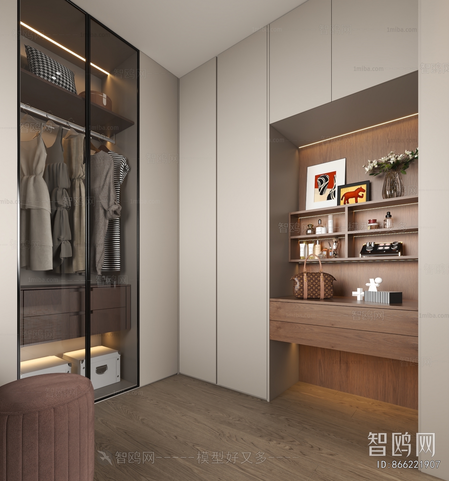 Modern Clothes Storage Area