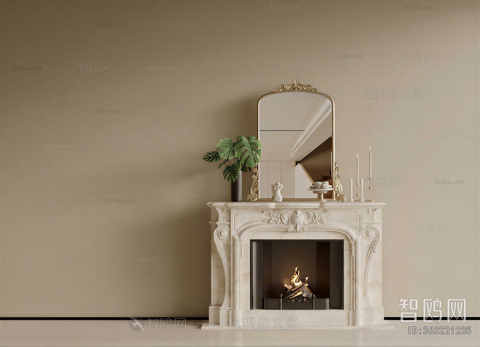 French Style Fireplace