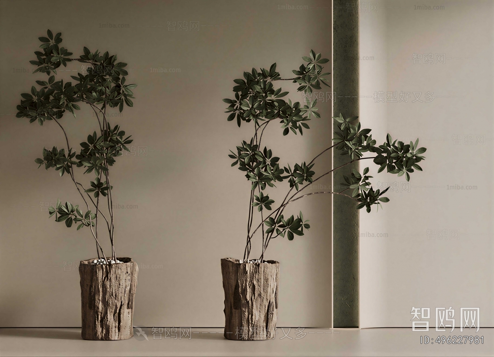New Chinese Style Potted Green Plant