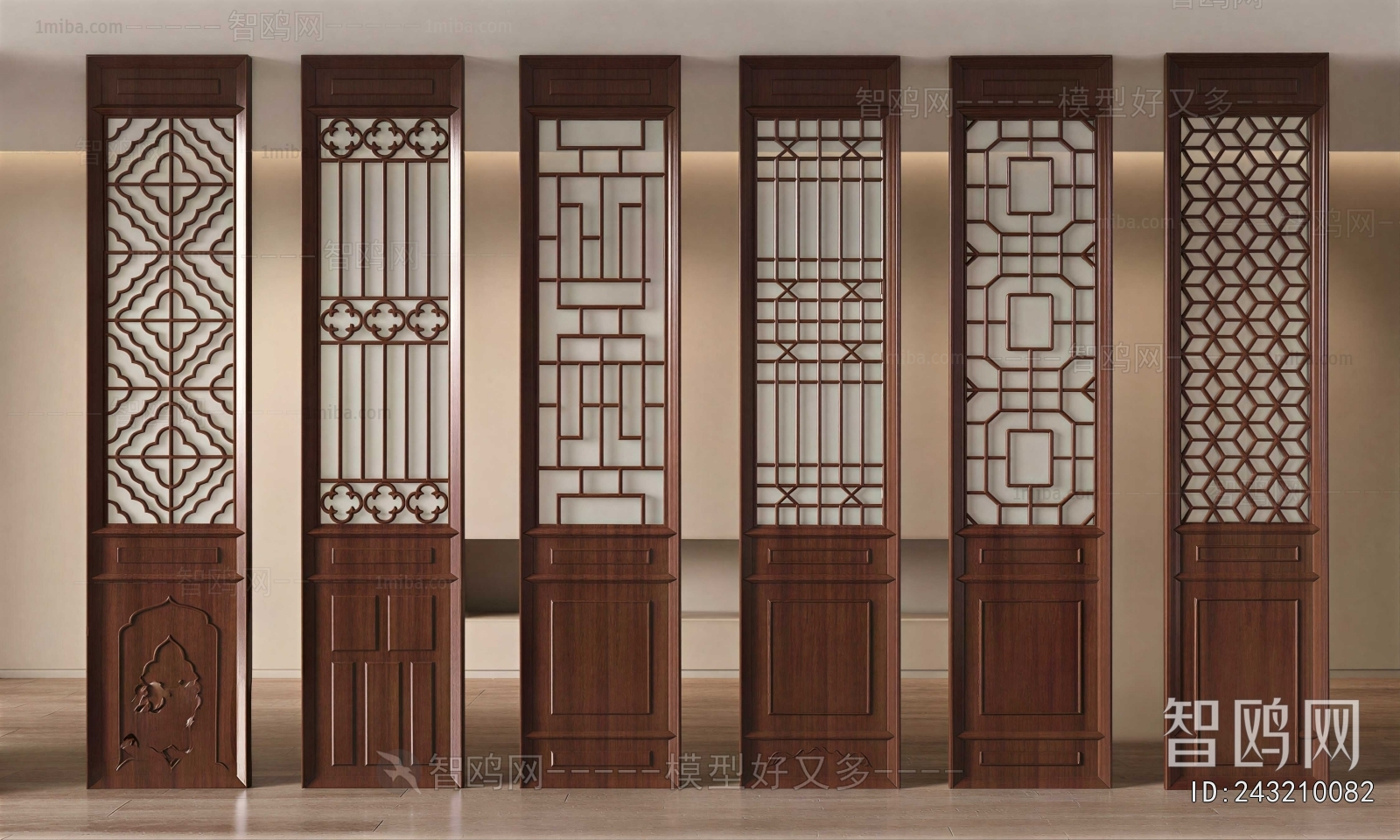 New Chinese Style Wooden Screen Partition
