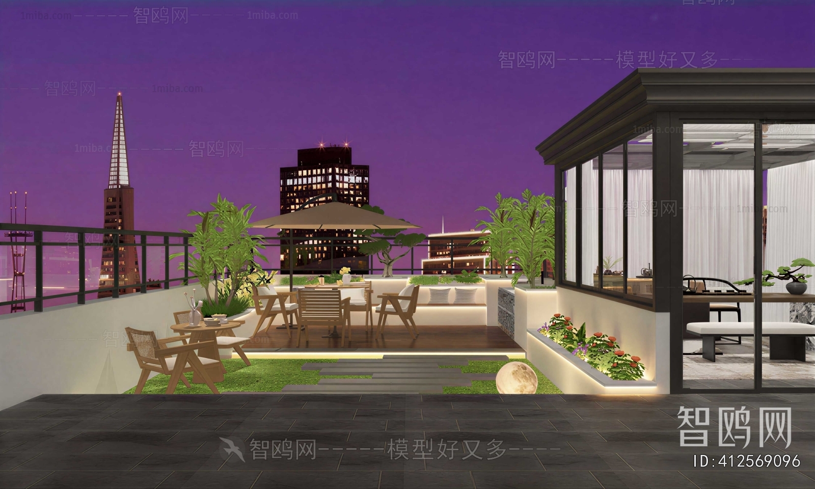 Modern Courtyard/landscape