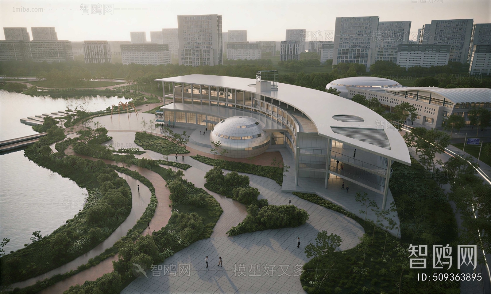 Modern Architectural Bird's-eye View Planning