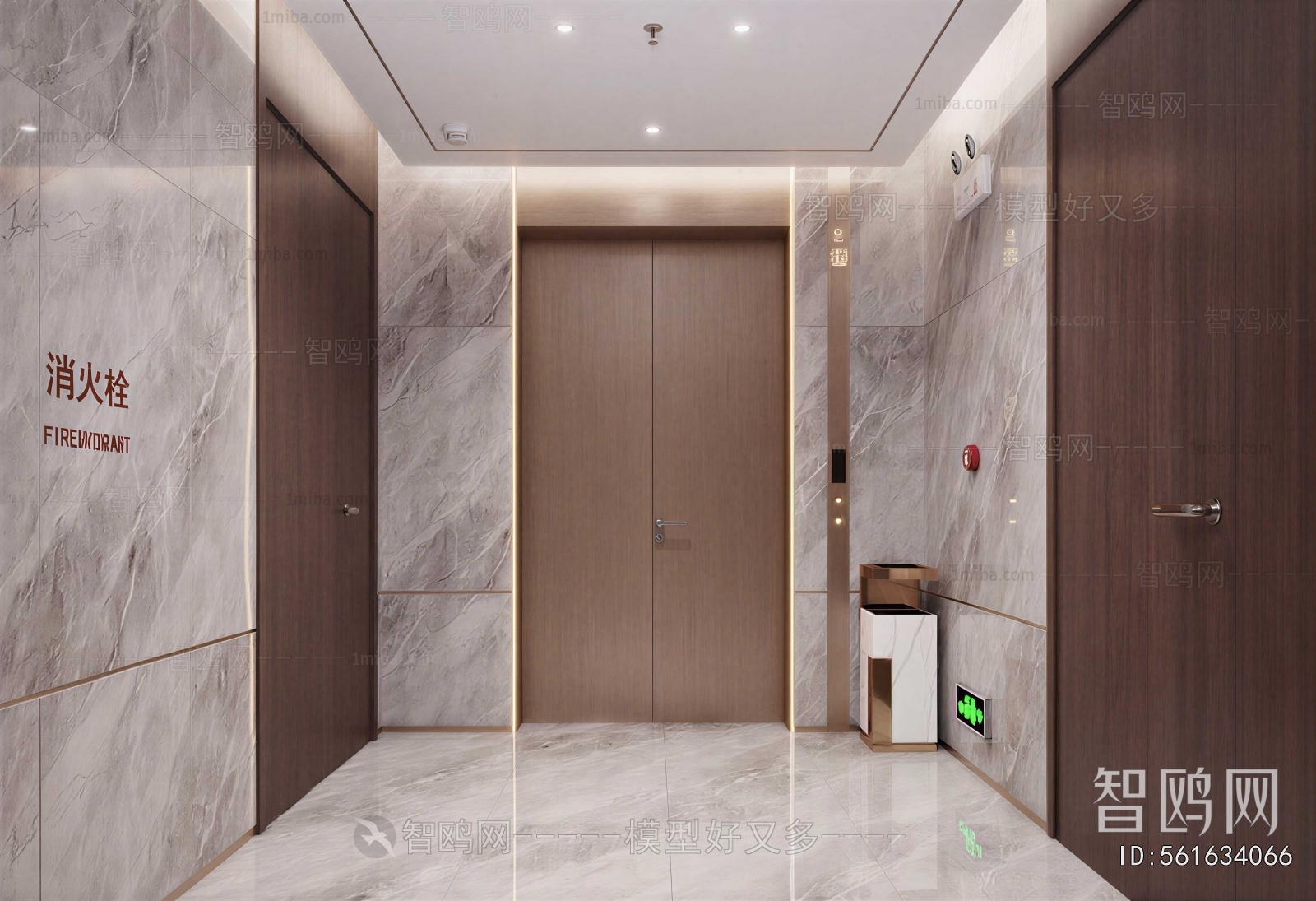 Modern Office Elevator Hall