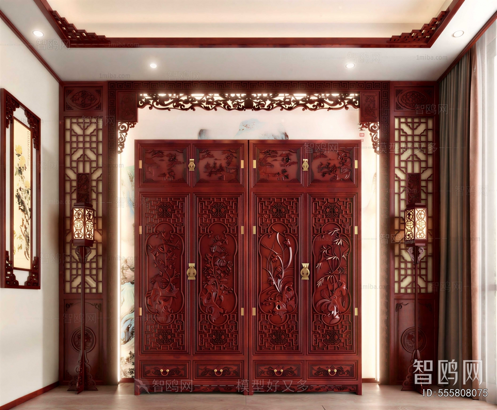 New Chinese Style TV Wall
