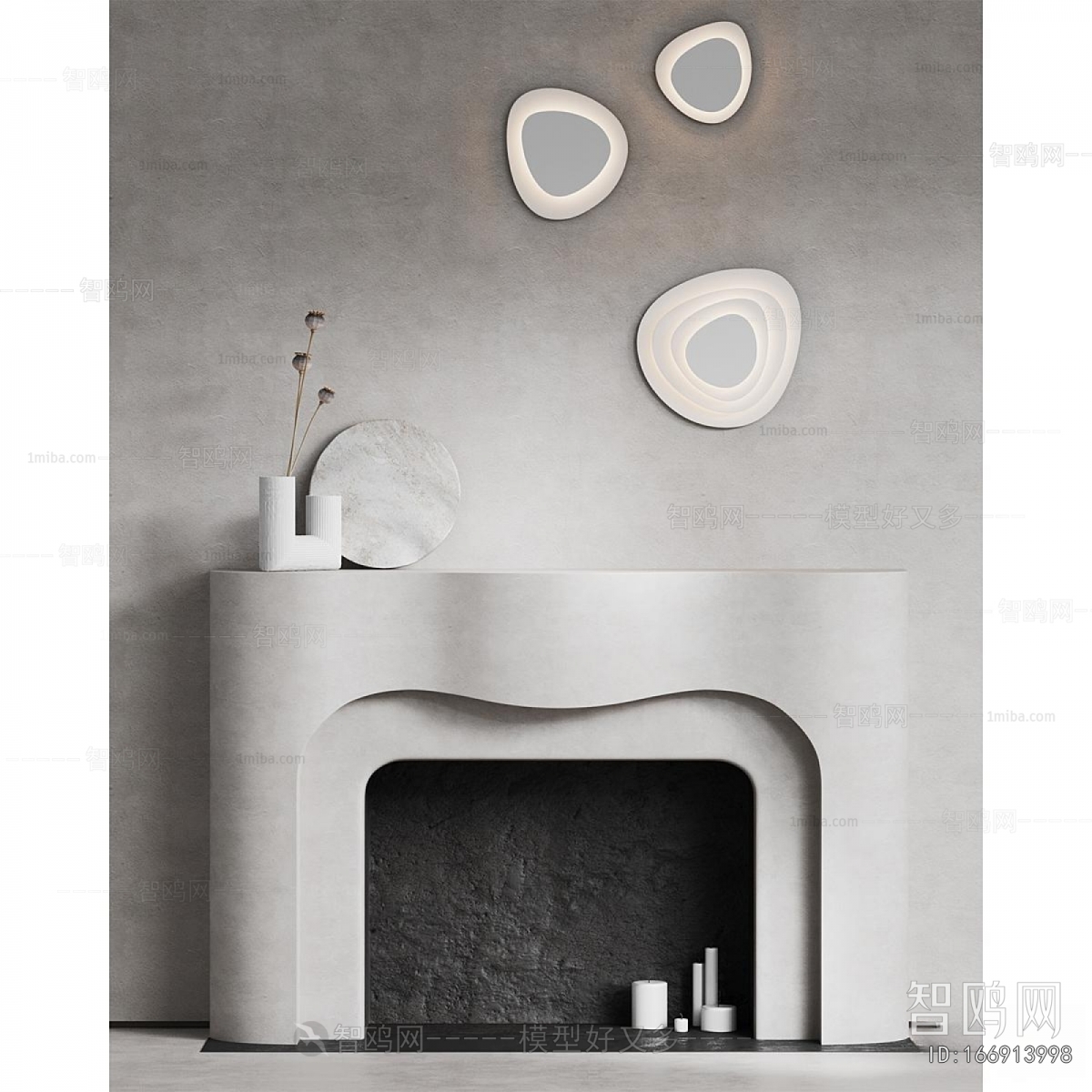 Wabi-sabi Style Fireplace