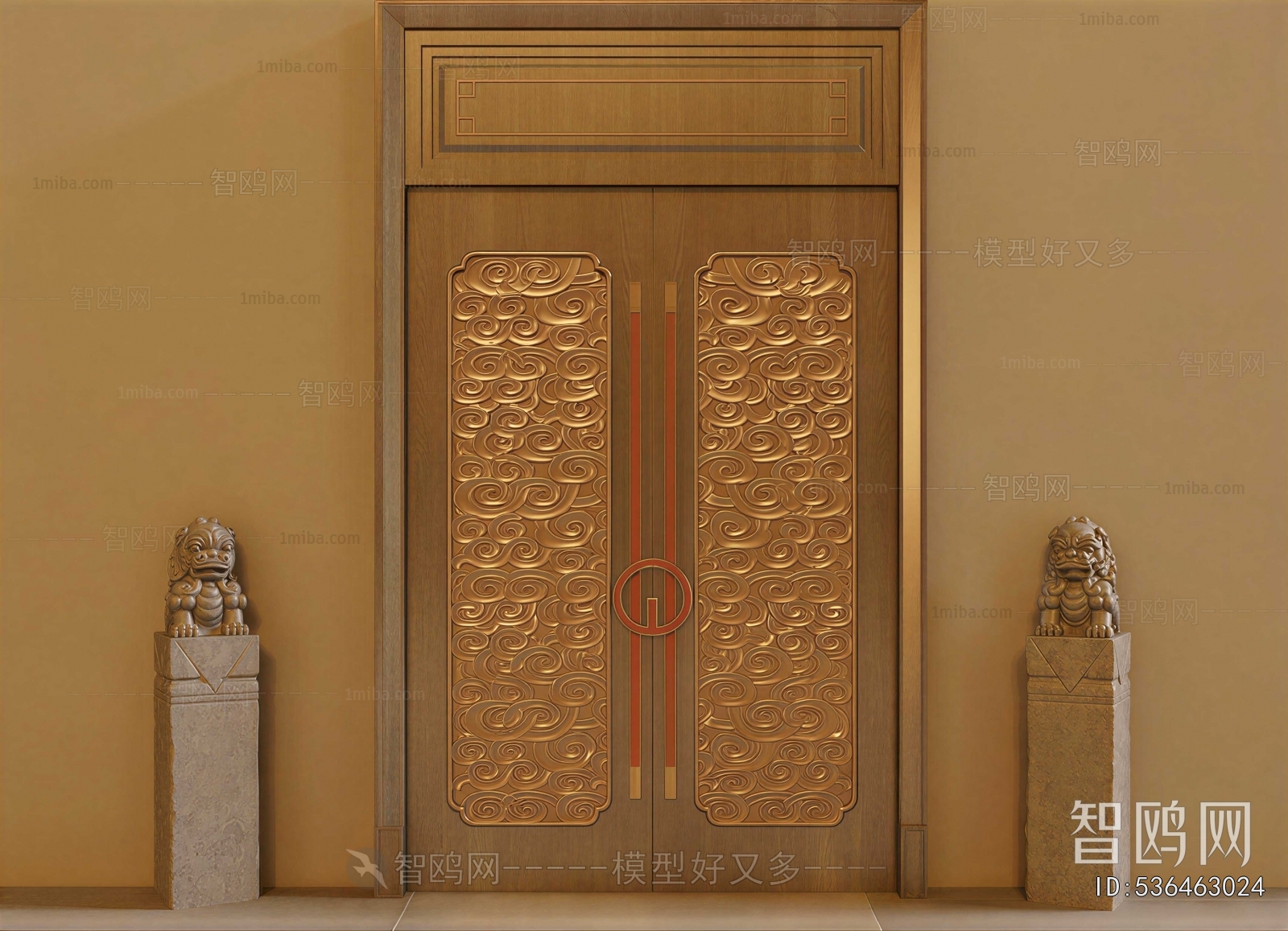 New Chinese Style Double Door