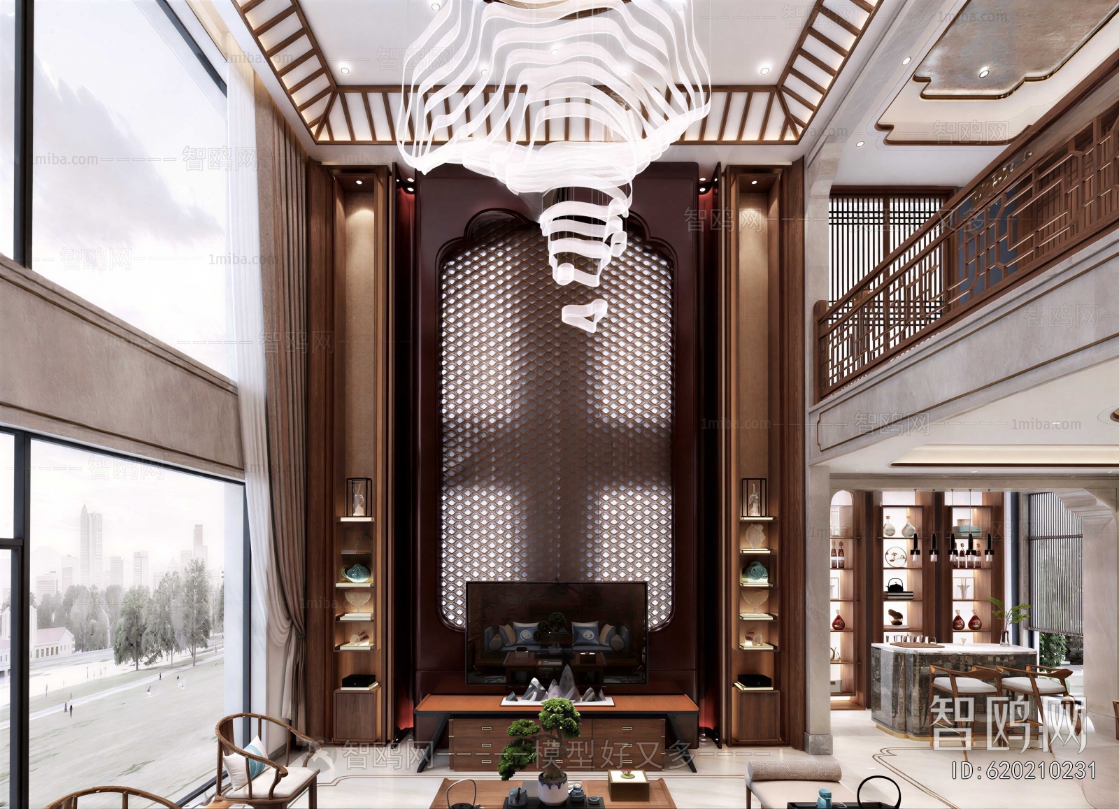New Chinese Style A Living Room
