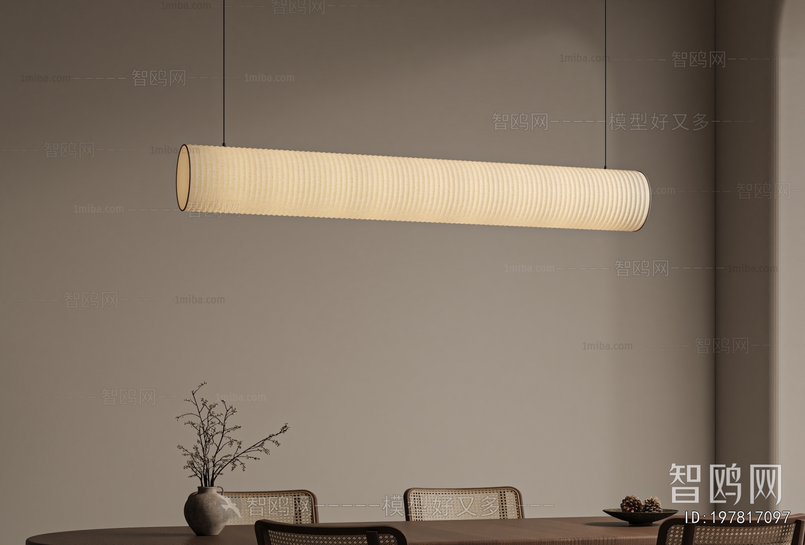 New Chinese Style Long Chandelier