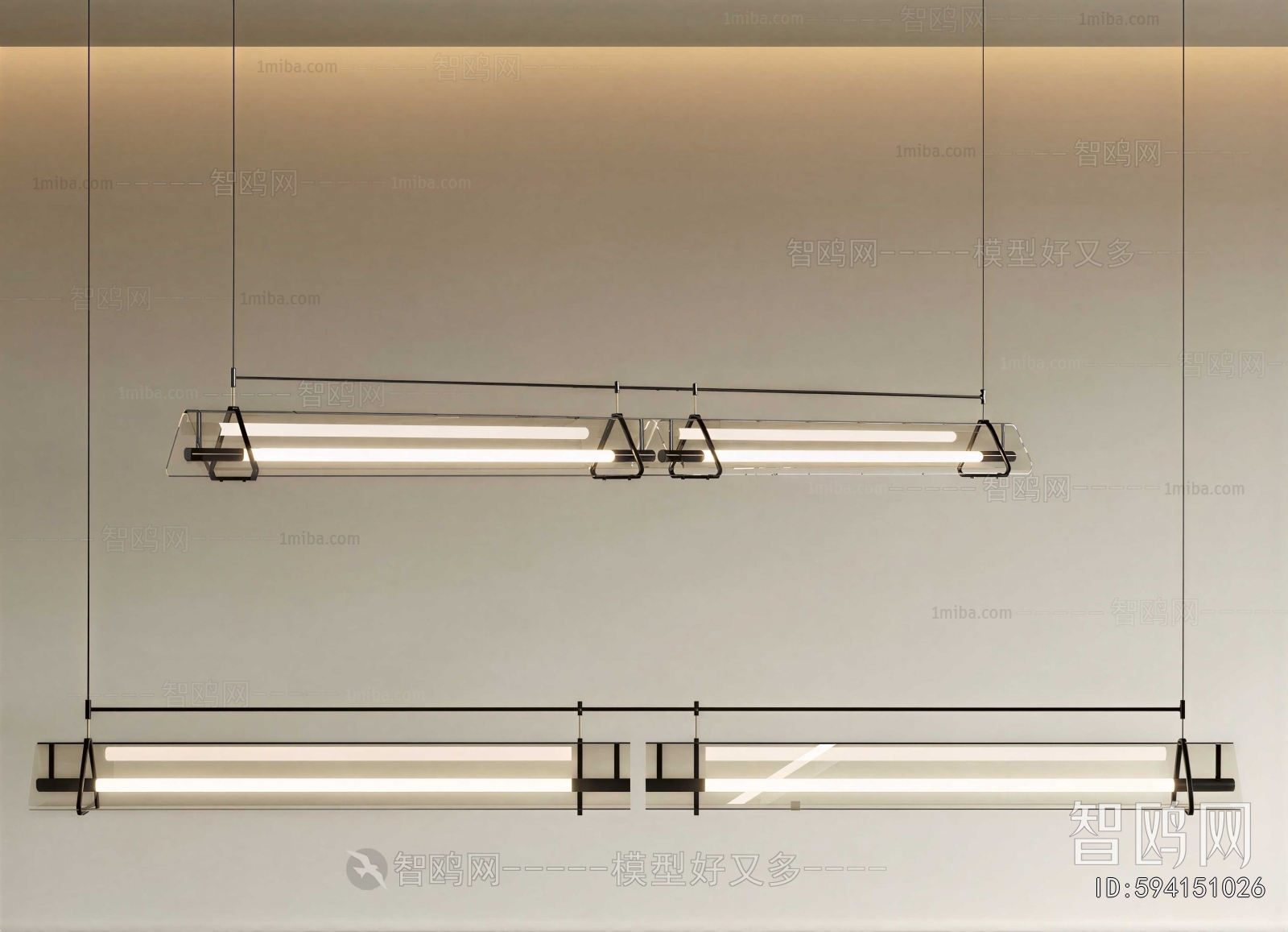 Modern Long Chandelier