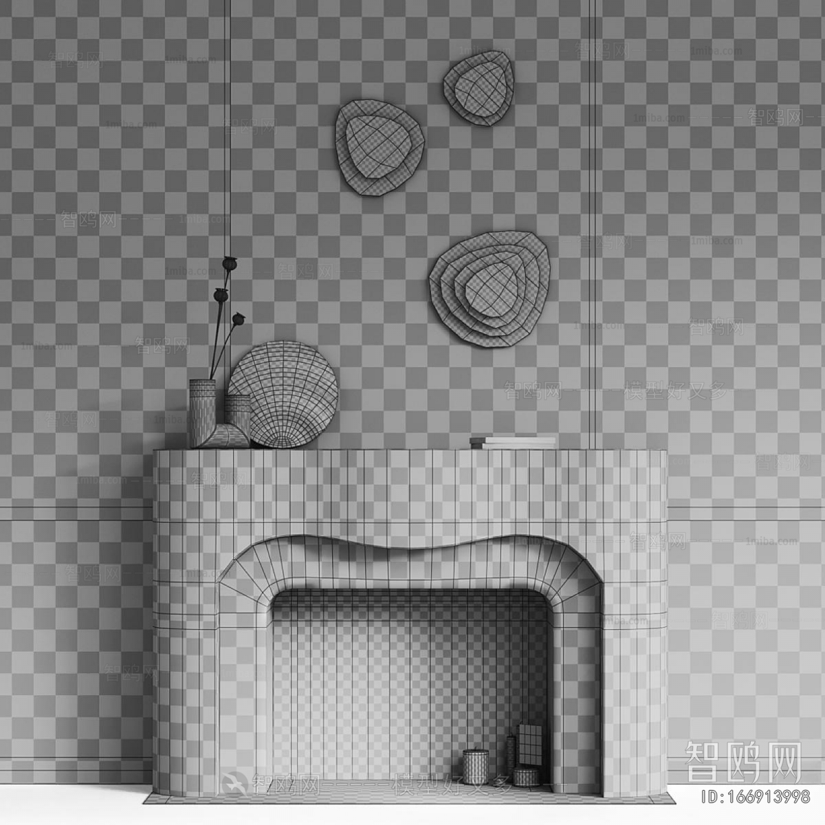 Wabi-sabi Style Fireplace