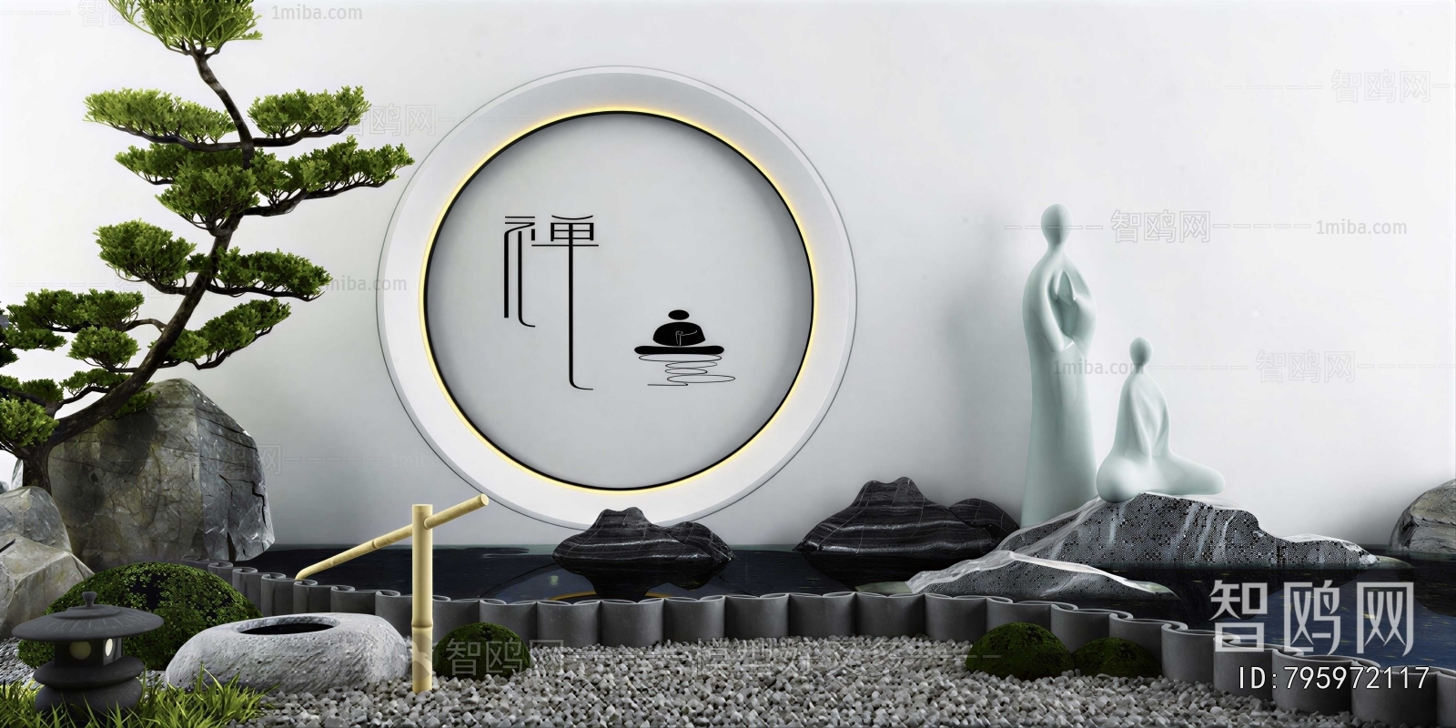 New Chinese Style Plant Landscaping