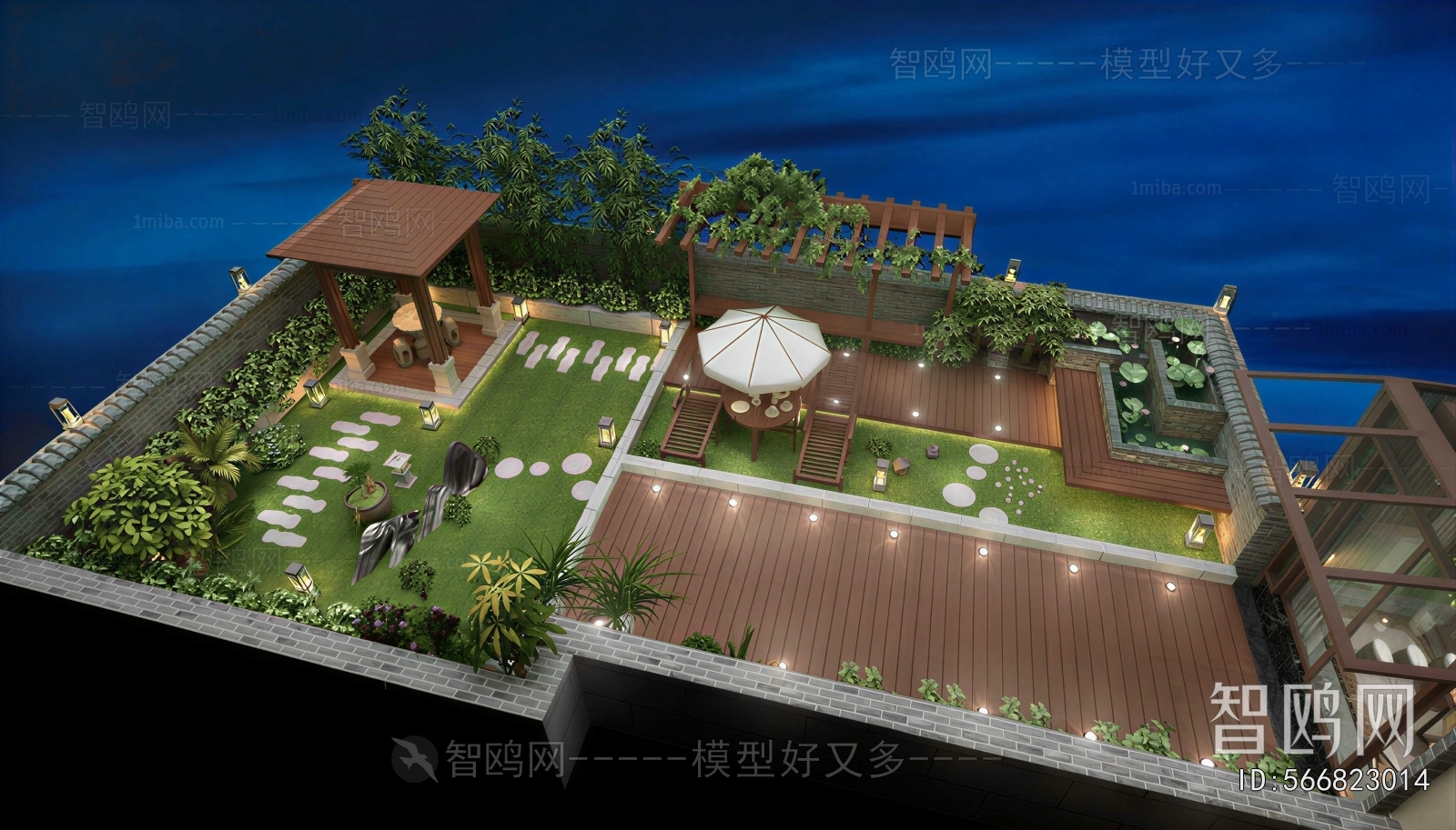 New Chinese Style Garden Landscape
