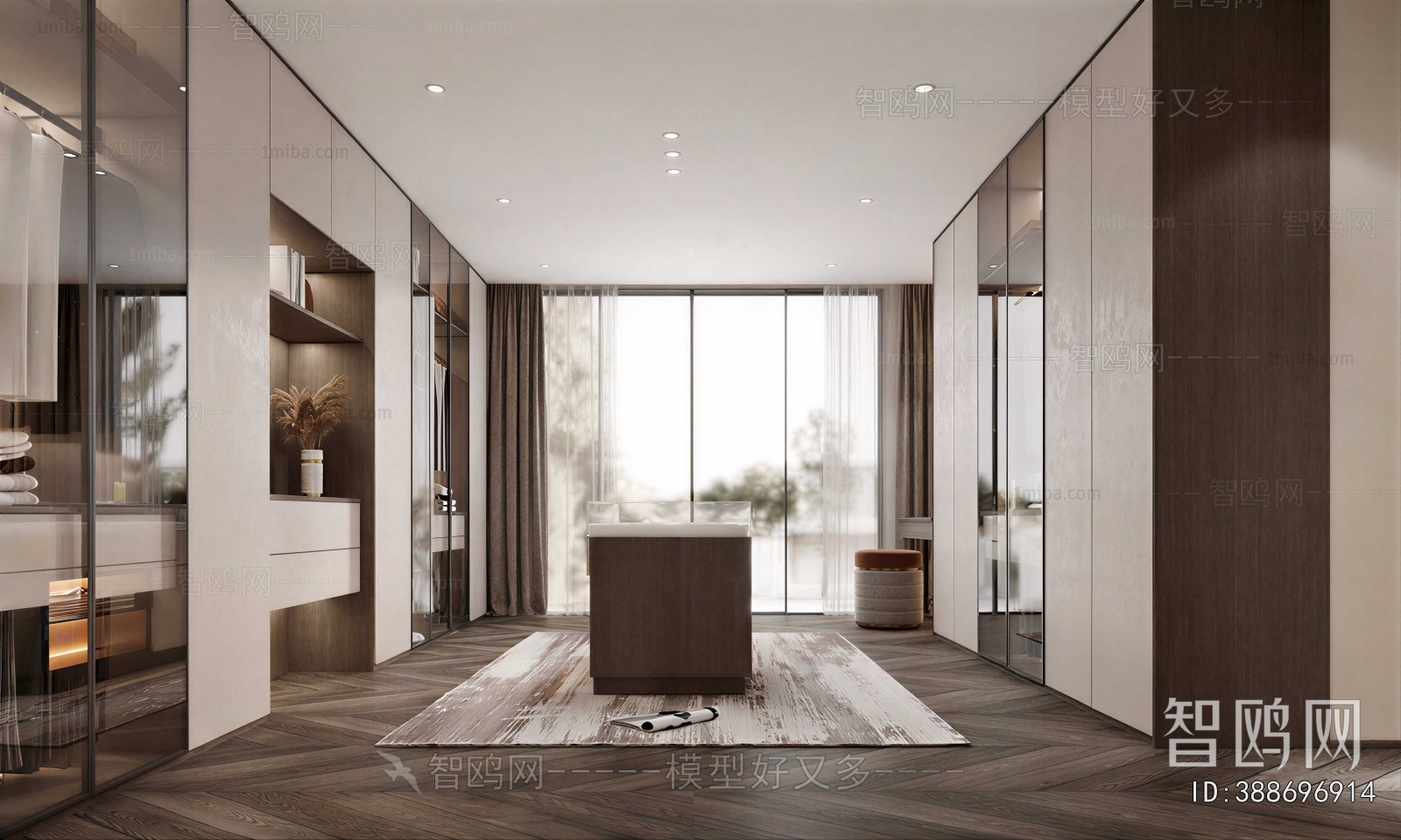 Modern Clothes Storage Area