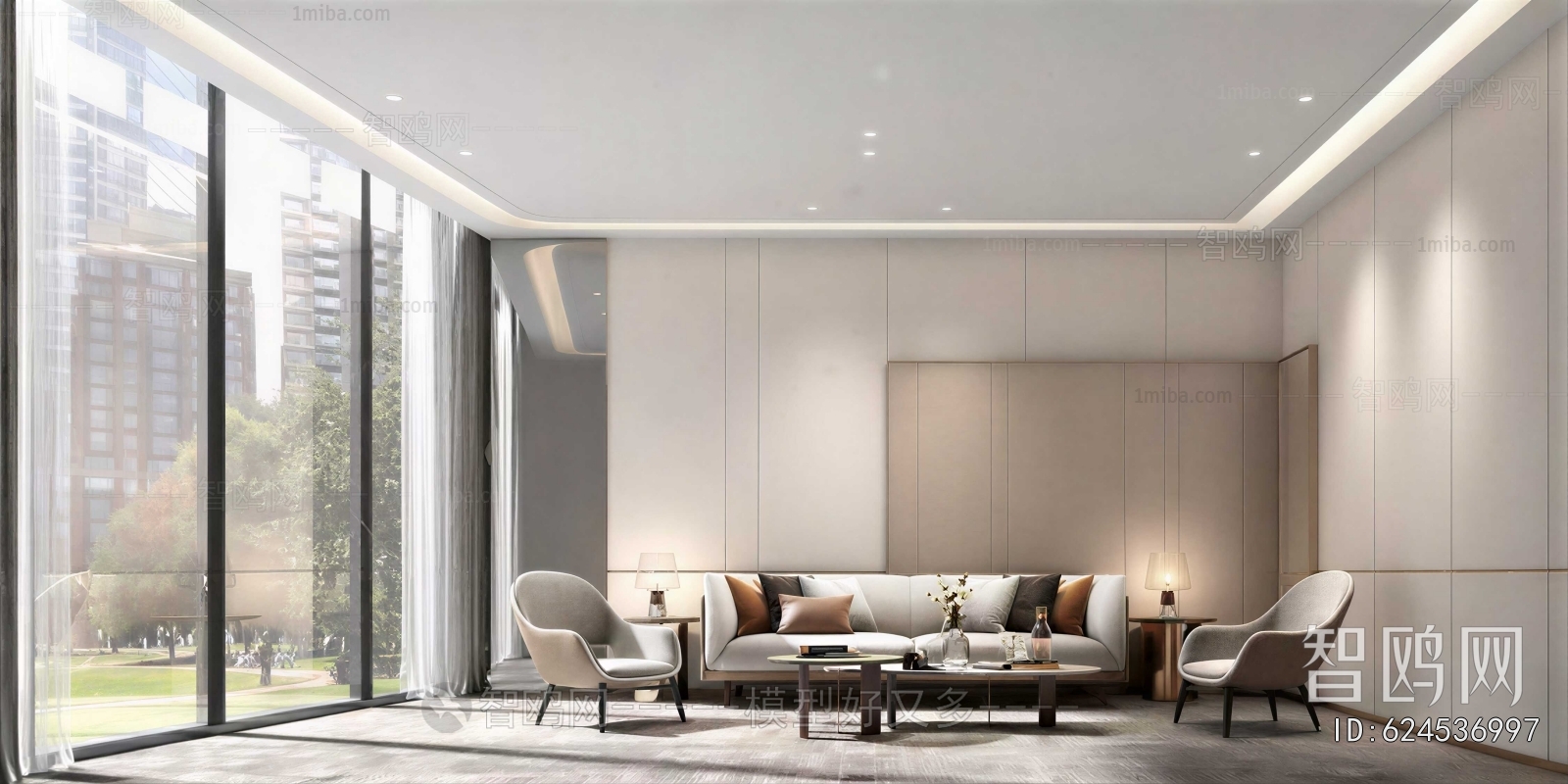 New Chinese Style A Living Room