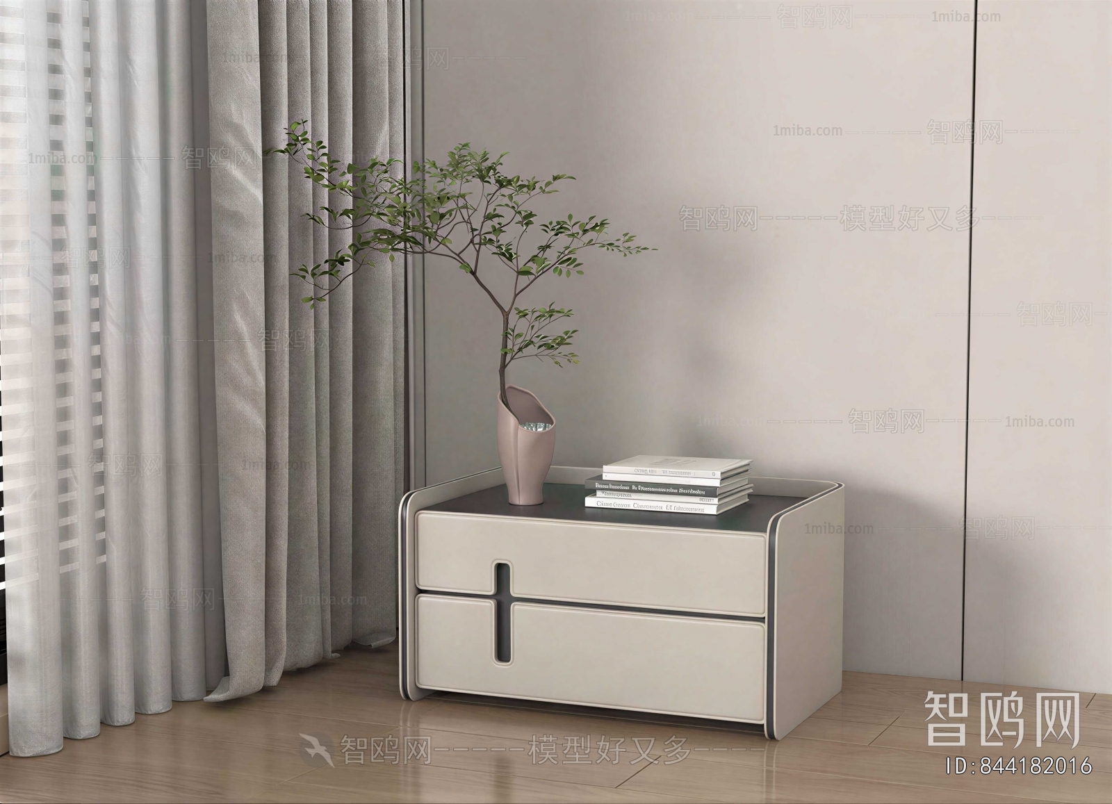 New Chinese Style Bedside Cupboard