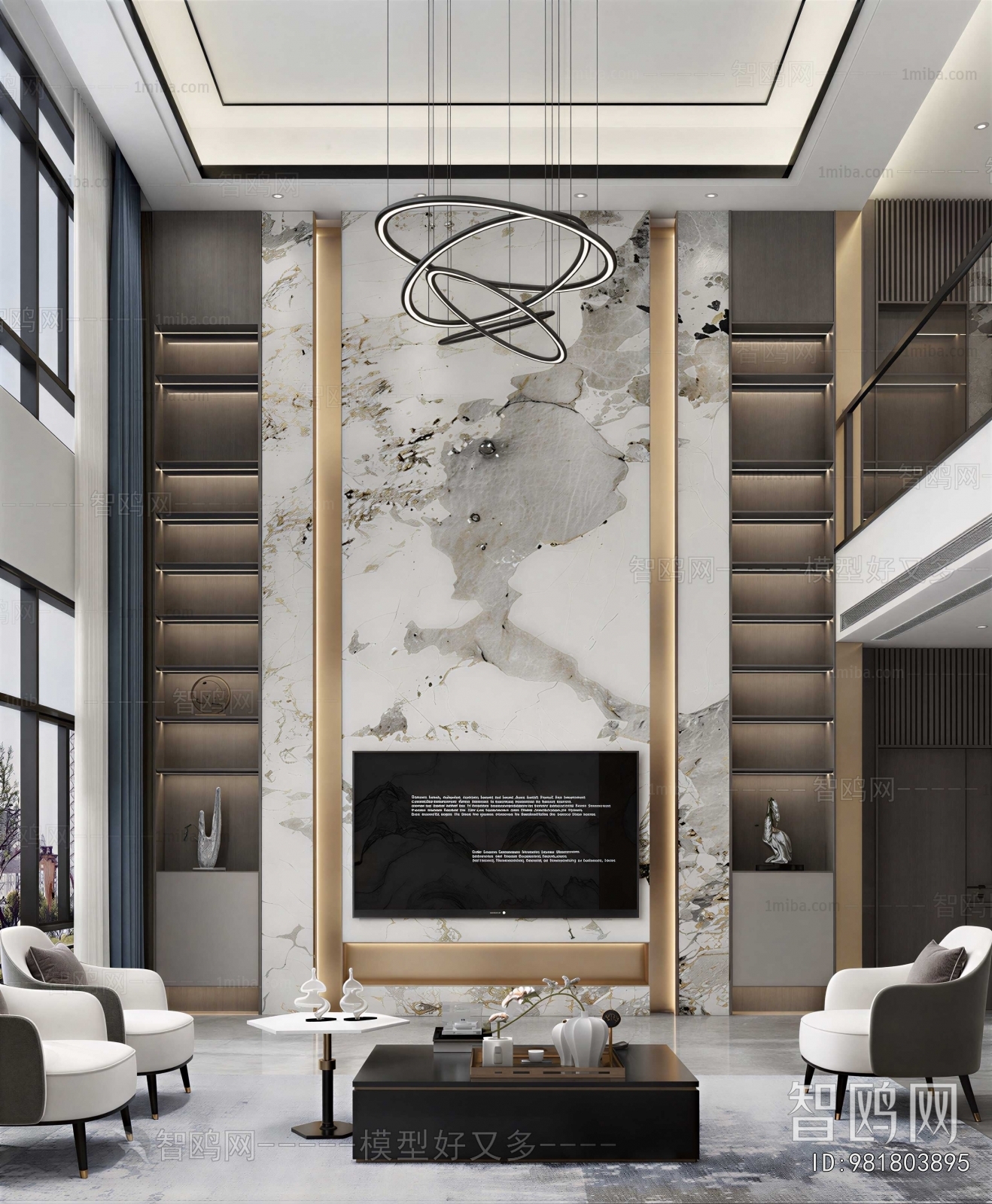 New Chinese Style A Living Room