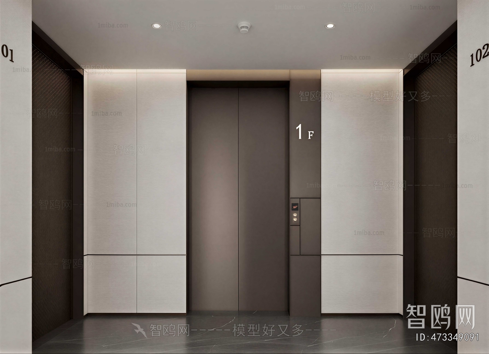 Modern Corridor/elevator Hall