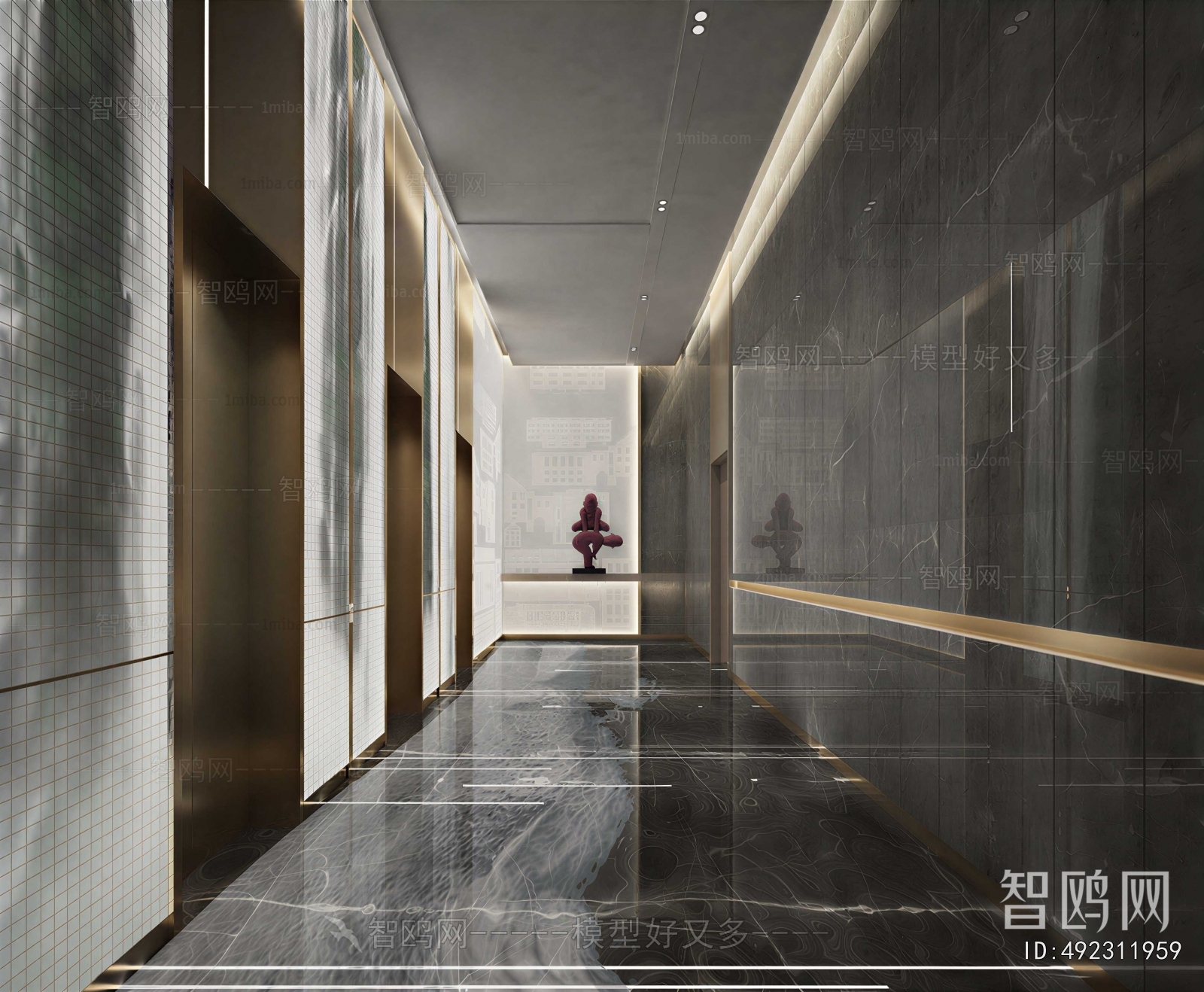 Modern Corridor/elevator Hall