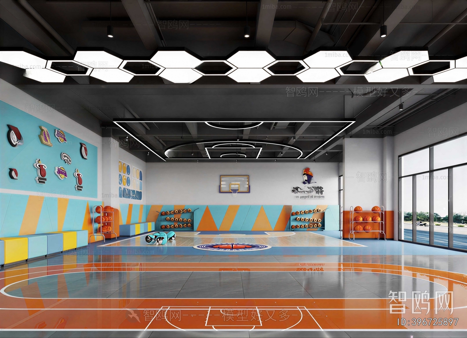Modern Basketball Arena