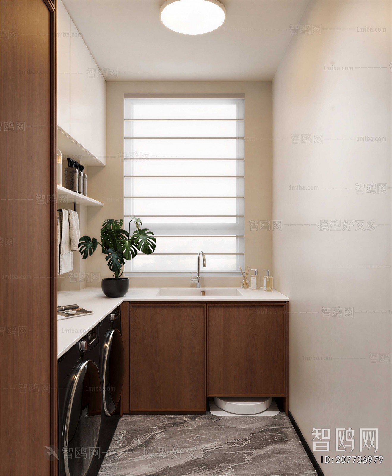 Modern Balcony Laundry Room