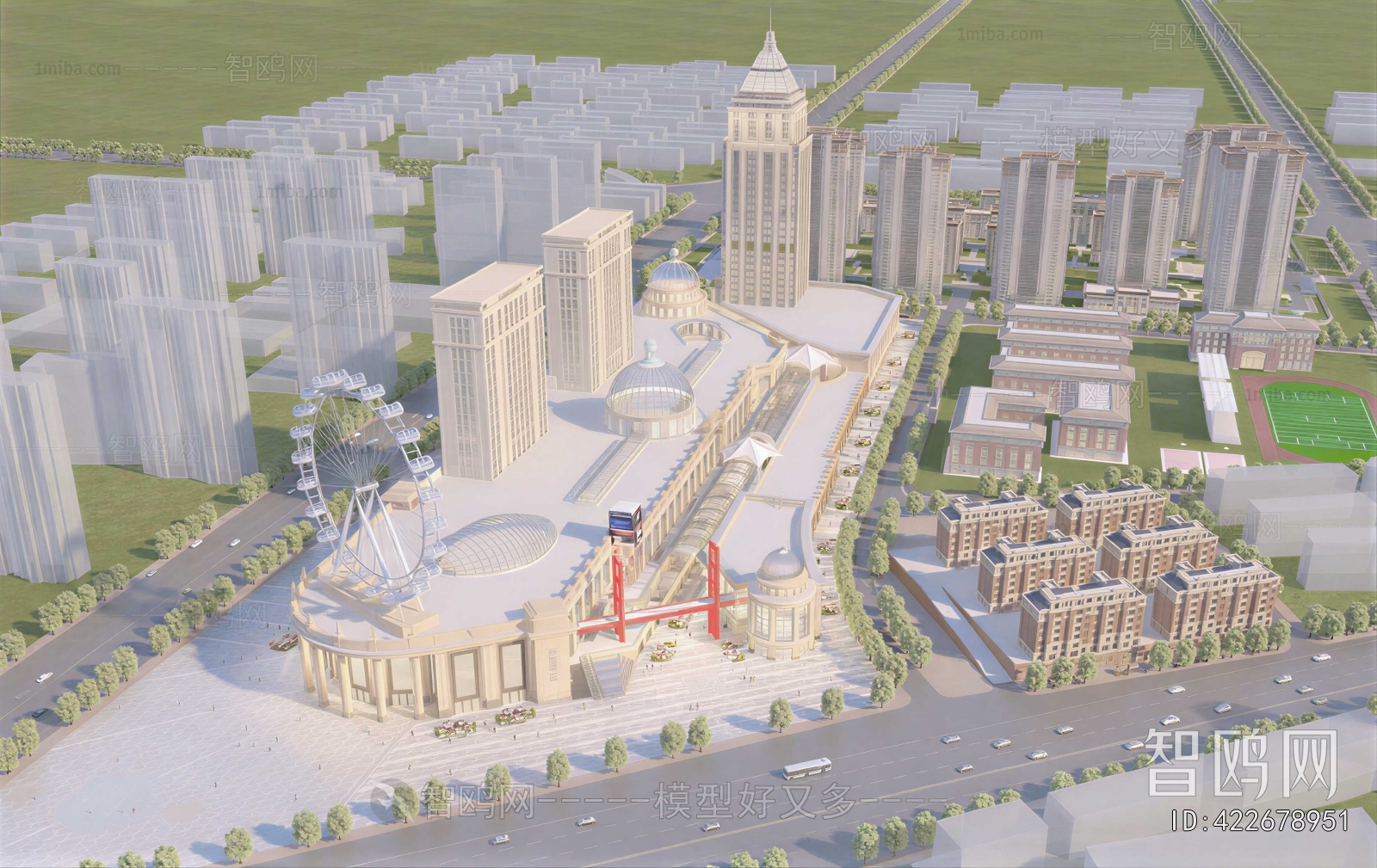 Modern Architectural Bird's-eye View Planning