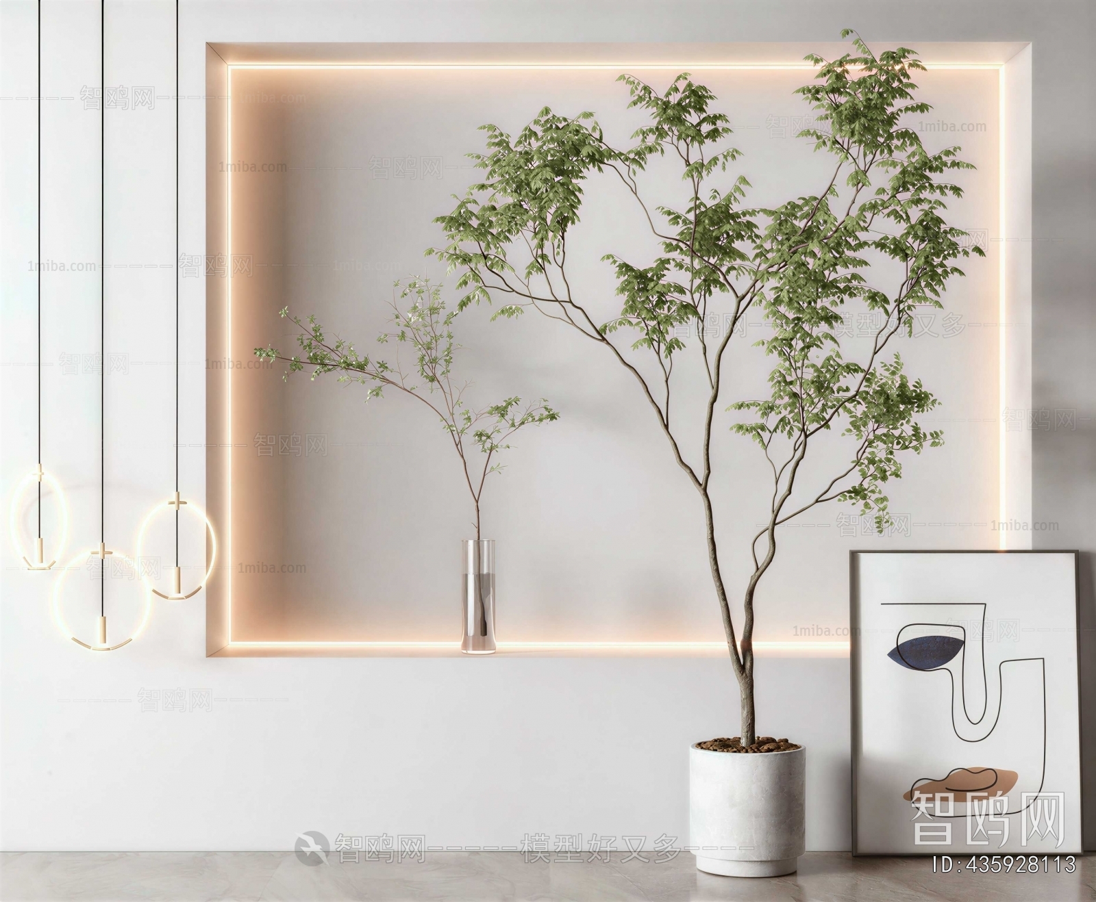 Modern Ground Green Plant Potted Plants