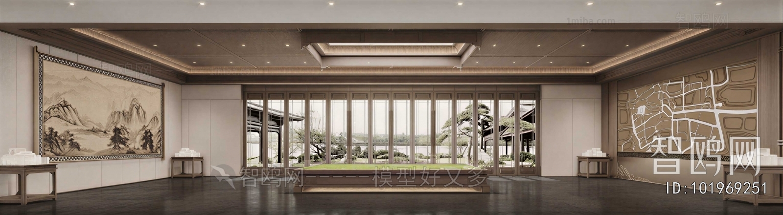 New Chinese Style Real Estate Sales Office