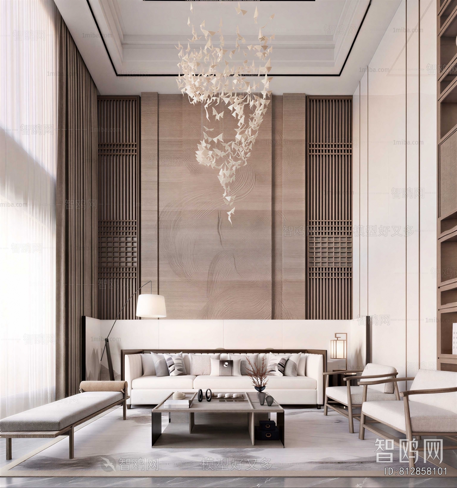 New Chinese Style A Living Room