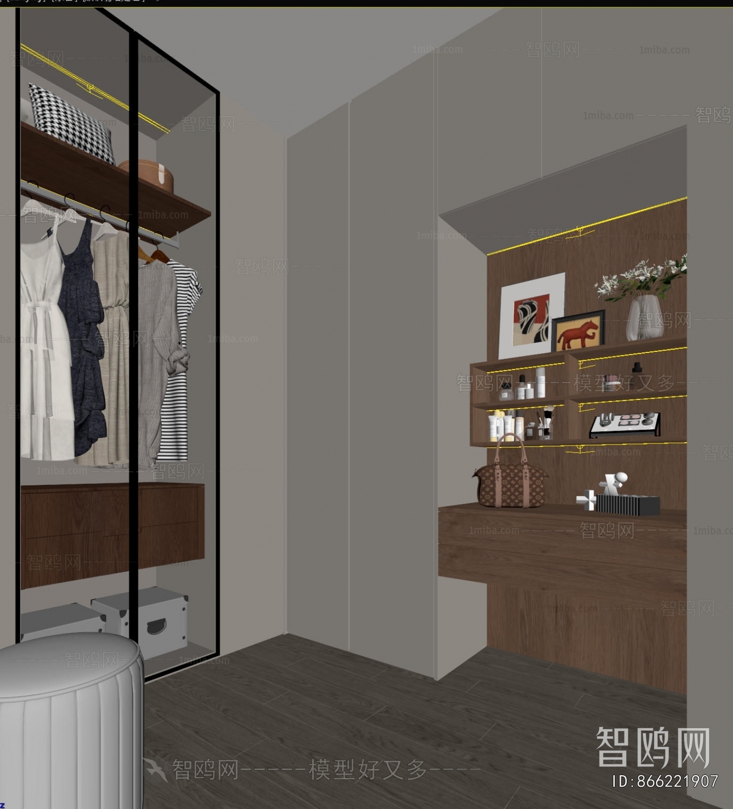 Modern Clothes Storage Area