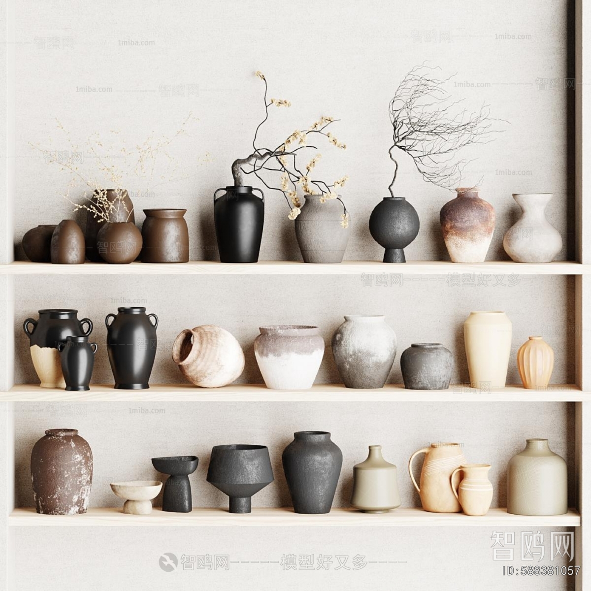 Wabi-sabi Style Clay Pot