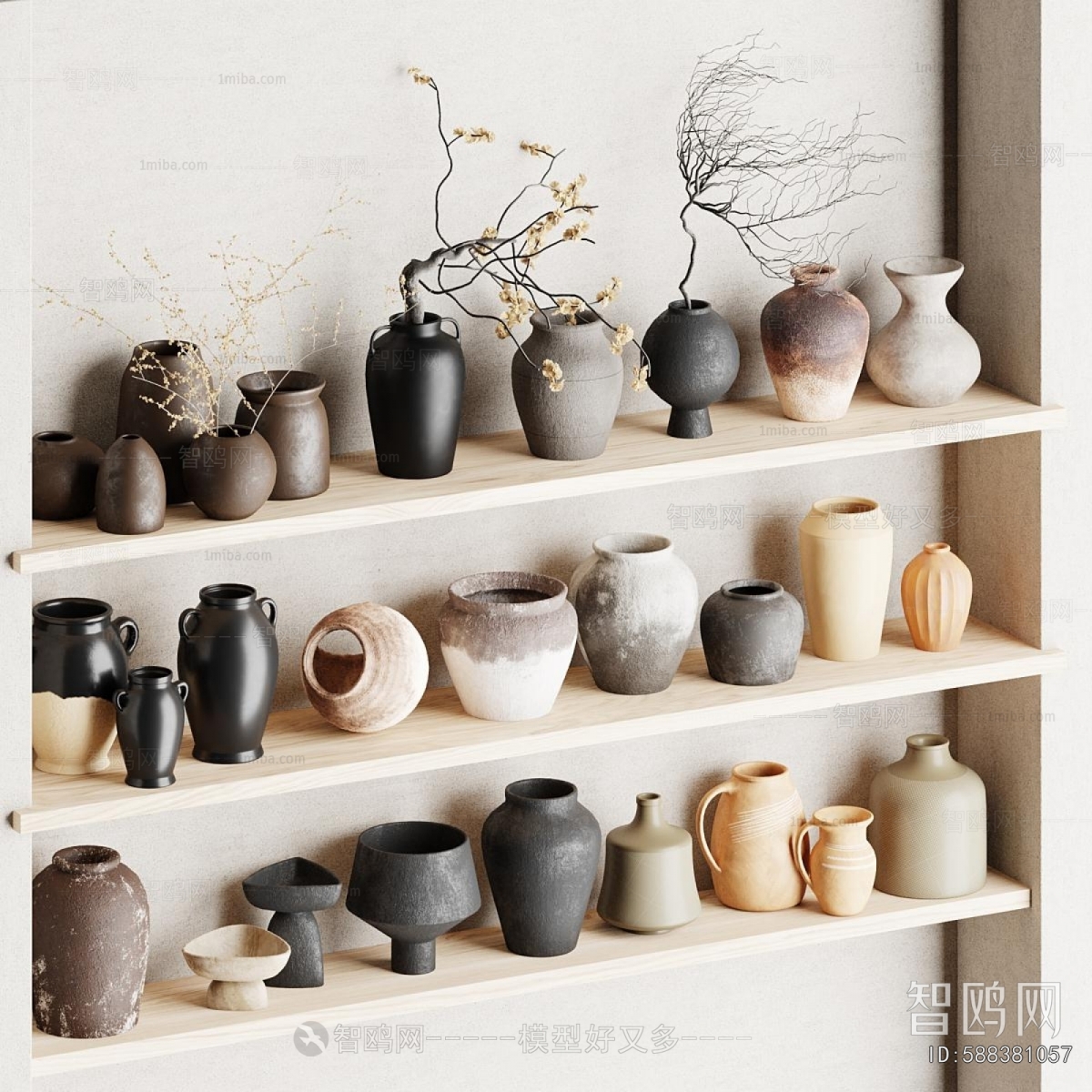 Wabi-sabi Style Clay Pot