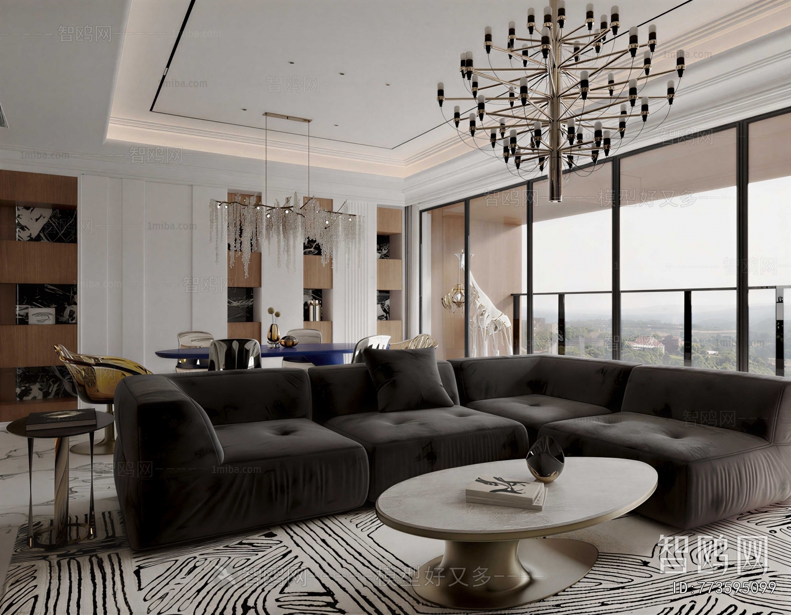 New Chinese Style A Living Room