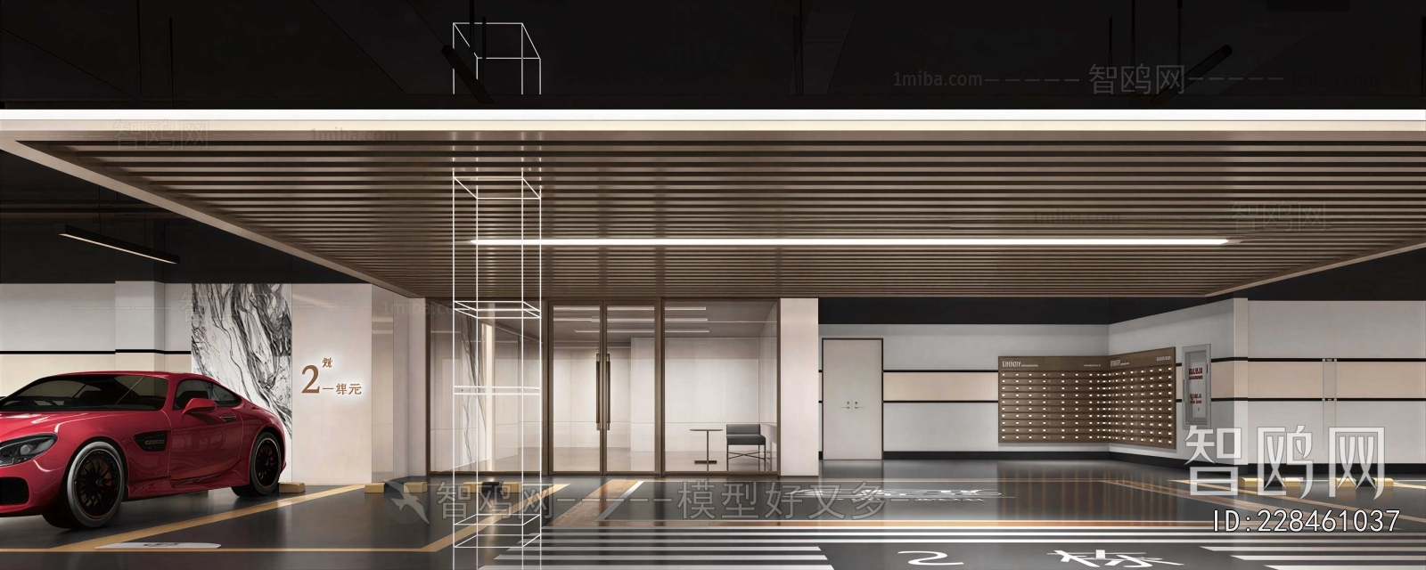 Modern Underground Parking Lot