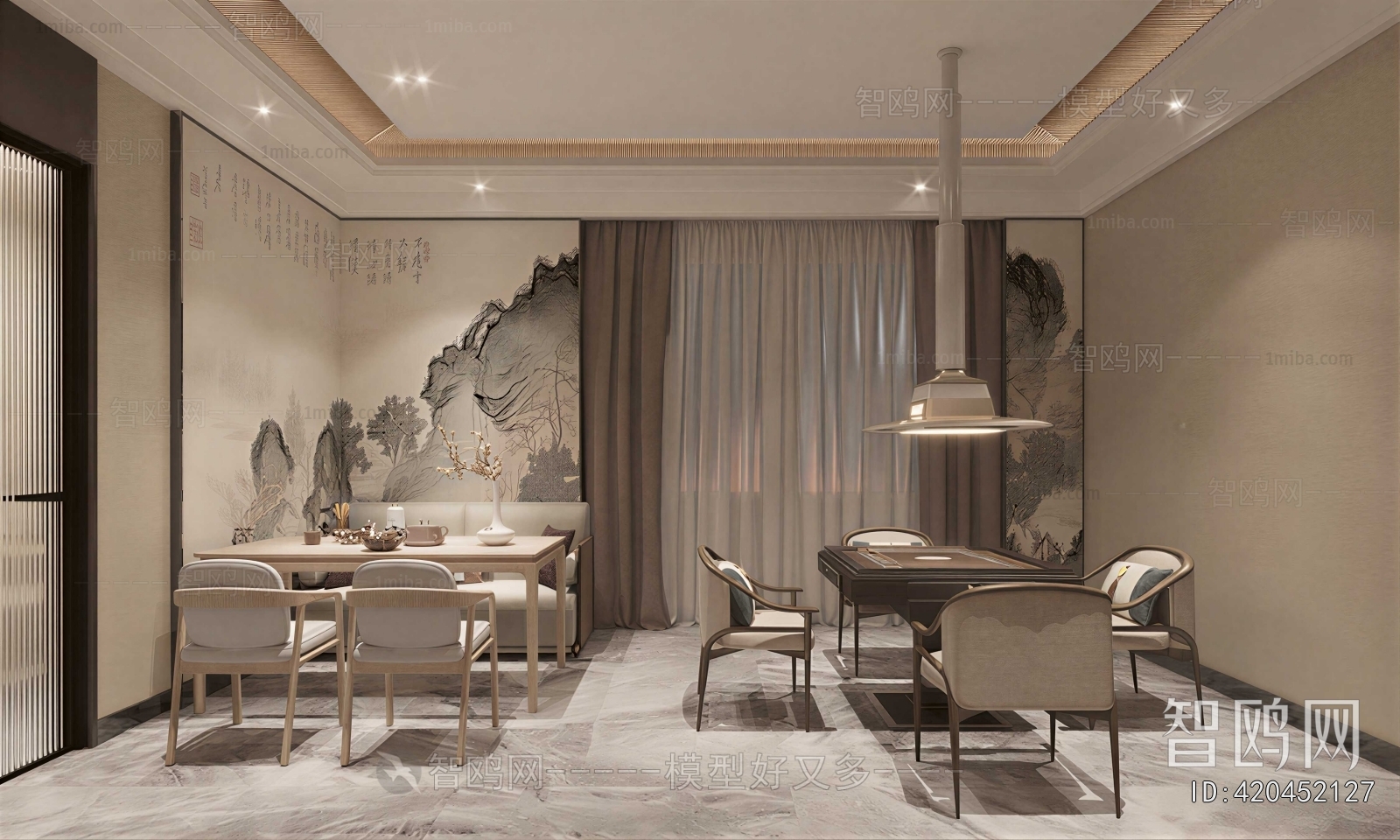New Chinese Style Chess And Card Room
