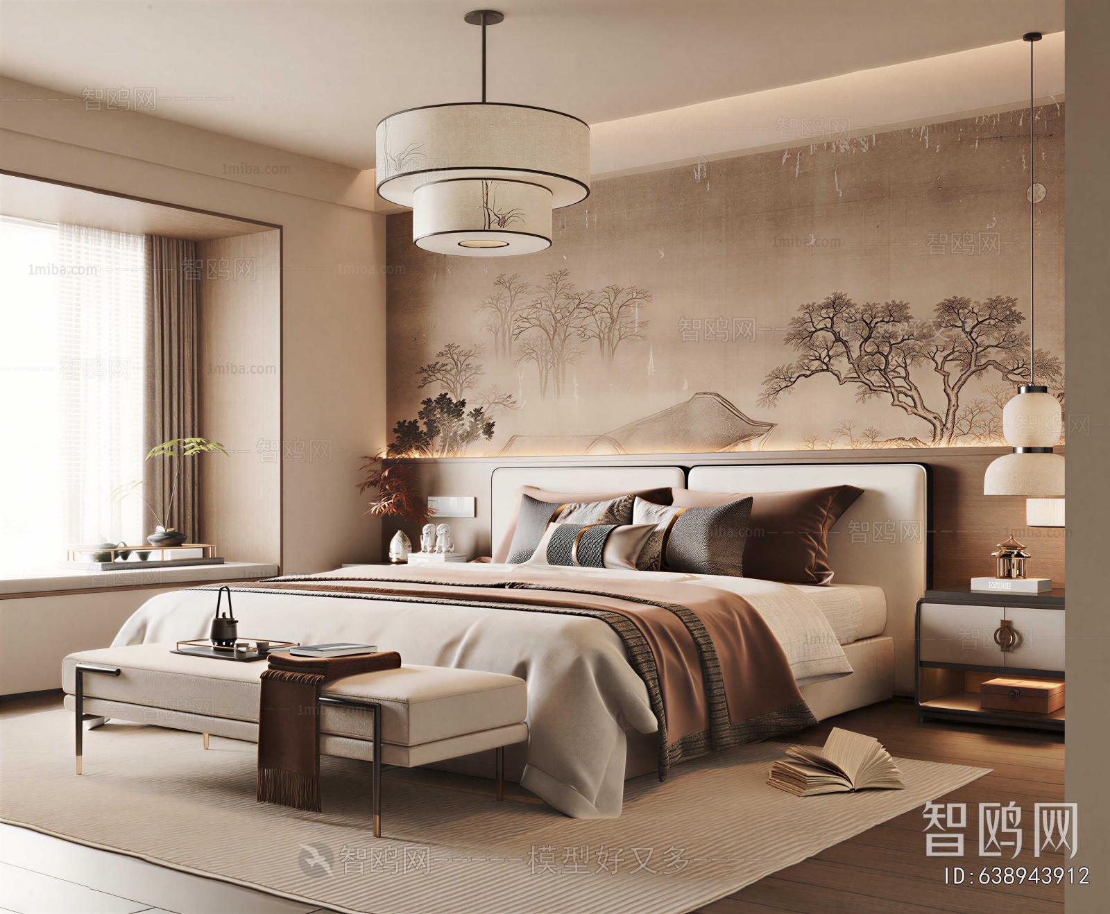 New Chinese Style Bedroom