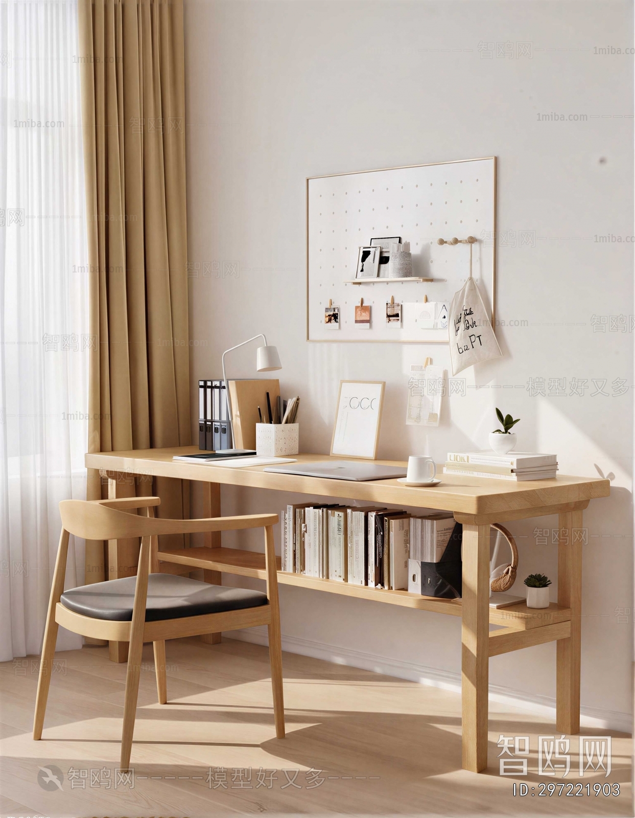 American Style Computer Desk And Chair