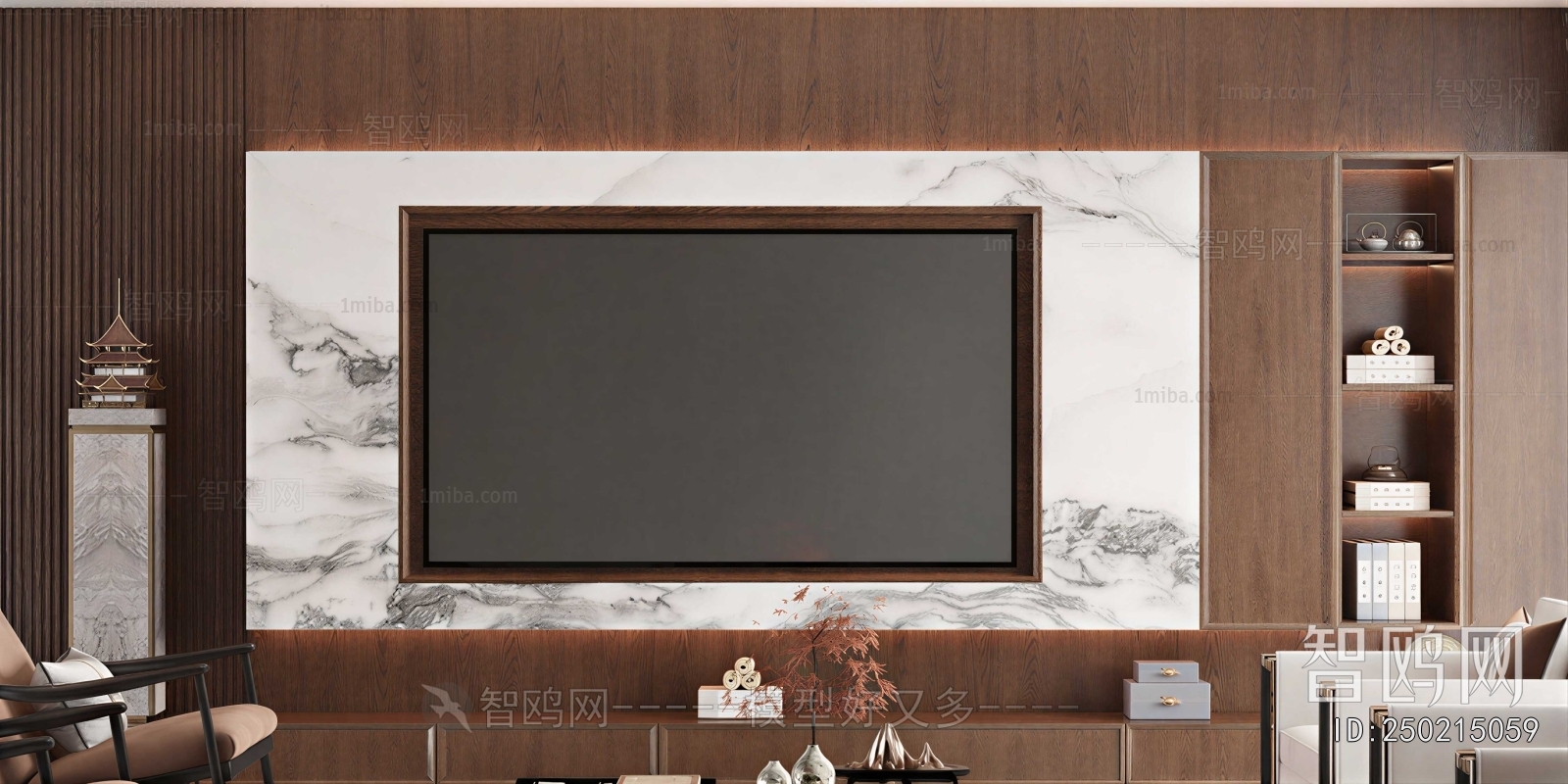 New Chinese Style TV Wall